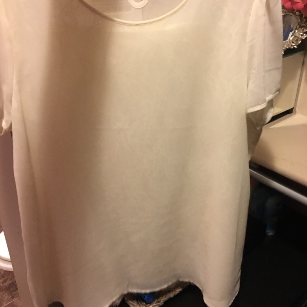 Cream Lace underlay blouse